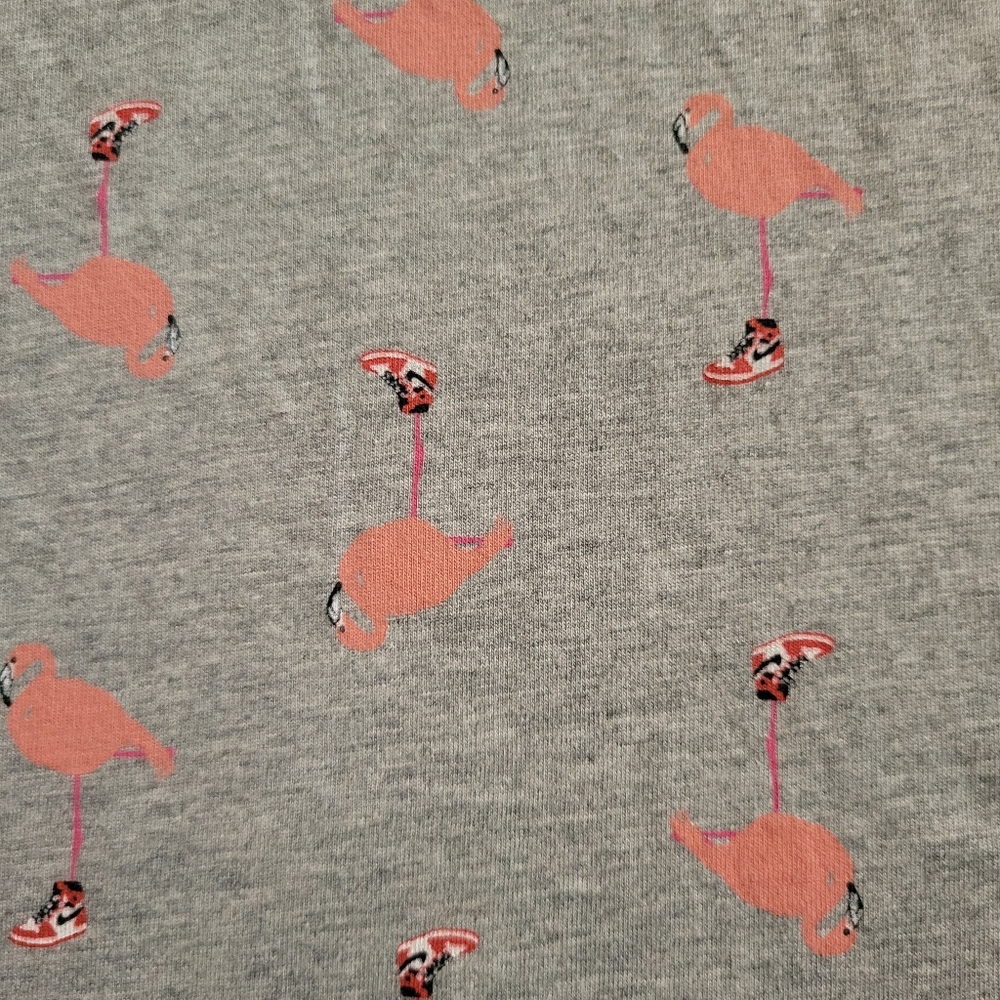 NWT Jordan Gray With Pink Flamingo Print Tank Top Size Medium - Picture 8 of 10